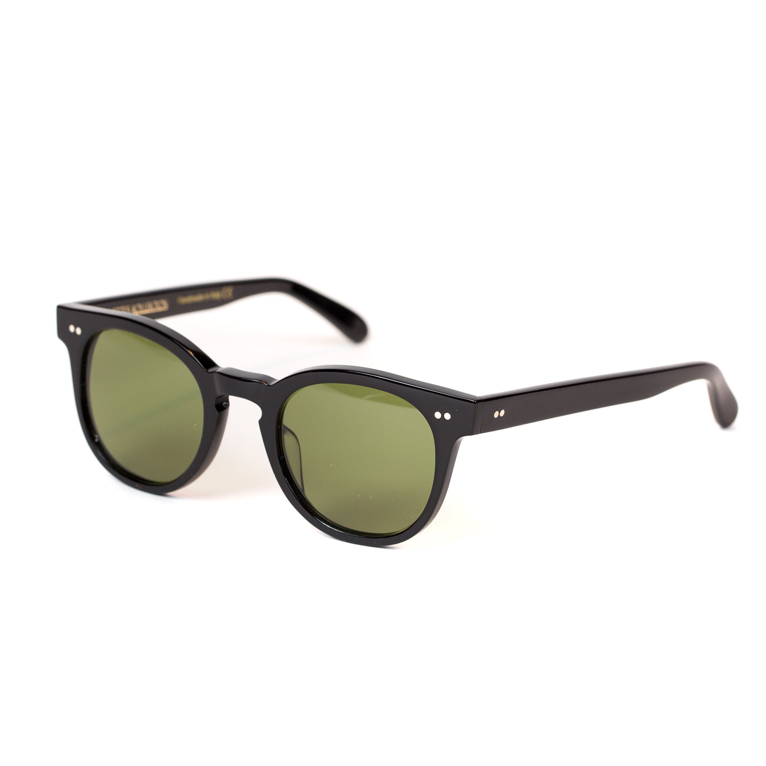 Black Sunglasses "NOBLESSE OBLIGE" with Green Lenses
